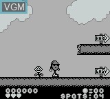 Menu screen of the game Spot - The Cool Adventure on Nintendo Game Boy
