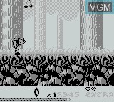 Menu screen of the game Super Hunchback on Nintendo Game Boy
