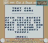 Menu screen of the game Toy Story on Nintendo Game Boy