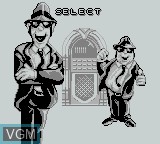 Menu screen of the game Blues Brothers, The - Jukebox Adventure on Nintendo Game Boy
