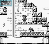 Menu screen of the game Montezuma's Return on Nintendo Game Boy