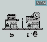 Menu screen of the game BurgerTime Deluxe on Nintendo Game Boy