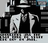 Menu screen of the game Dick Tracy on Nintendo Game Boy