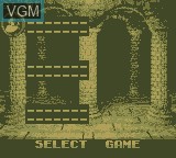 Menu screen of the game Donkey Kong Land on Nintendo Game Boy
