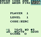 Menu screen of the game Joshua & the Battle of Jericho on Nintendo Game Boy