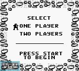 Menu screen of the game Frogger on Nintendo Game Boy