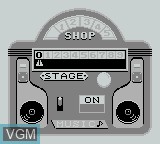 Menu screen of the game Hatris on Nintendo Game Boy