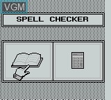 Menu screen of the game InfoGenius Productivity Pak - Spell Checker and Calculator on Nintendo Game Boy
