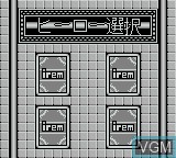 Menu screen of the game Shuyaku Sentai Irem Fighter on Nintendo Game Boy