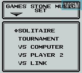 Menu screen of the game Ishido - The Way of Stones on Nintendo Game Boy
