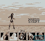 Menu screen of the game Killer Instinct on Nintendo Game Boy