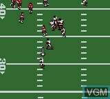 In-game screen of the game Madden 96 on Nintendo Game Boy