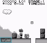 In-game screen of the game Magical * Taruruuto-kun on Nintendo Game Boy