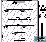 In-game screen of the game Magnetic Soccer on Nintendo Game Boy