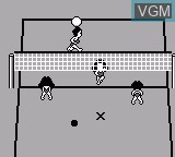 In-game screen of the game Malibu Beach Volleyball on Nintendo Game Boy