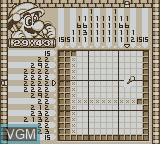 In-game screen of the game Mario's Picross on Nintendo Game Boy