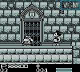In-game screen of the game Tokyo Disneyland - Mickey no Cinderella Shiro Mystery Tour on Nintendo Game Boy