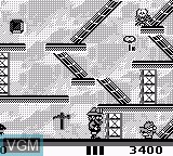 In-game screen of the game Miner 2049er on Nintendo Game Boy