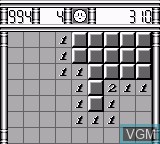 In-game screen of the game Minesweeper on Nintendo Game Boy