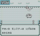 In-game screen of the game Monster * Race Okawari on Nintendo Game Boy