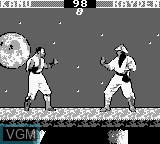 In-game screen of the game Mortal Kombat on Nintendo Game Boy