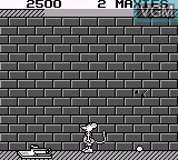 In-game screen of the game Mouse Trap Hotel on Nintendo Game Boy