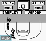 In-game screen of the game NBA All-Star Challenge on Nintendo Game Boy