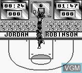In-game screen of the game NBA All-Star Challenge 2 on Nintendo Game Boy
