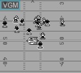 In-game screen of the game NFL Quarterback Club 96 on Nintendo Game Boy