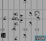 In-game screen of the game NFL Quarterback Club on Nintendo Game Boy