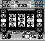 In-game screen of the game Pachi-Slot World Cup '94 on Nintendo Game Boy