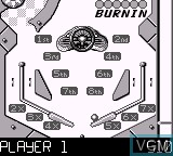 In-game screen of the game Pinball Deluxe on Nintendo Game Boy