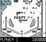 In-game screen of the game Pinball Fantasies on Nintendo Game Boy