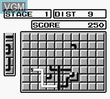 In-game screen of the game Pipe Dream on Nintendo Game Boy