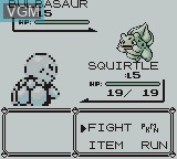 In-game screen of the game Pokemon Blue Version on Nintendo Game Boy