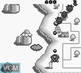 In-game screen of the game Pop'n TwinBee on Nintendo Game Boy