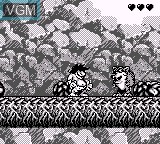 In-game screen of the game Prehistorik Man on Nintendo Game Boy