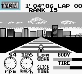 In-game screen of the game Racing Damashii on Nintendo Game Boy