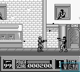 In-game screen of the game RoboCop on Nintendo Game Boy