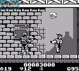 In-game screen of the game RoboCop 2 on Nintendo Game Boy