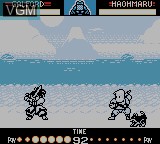 In-game screen of the game Samurai Shodown on Nintendo Game Boy