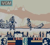 In-game screen of the game Shaq-Fu on Nintendo Game Boy