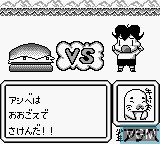 In-game screen of the game Shounen Ashibe - Yuuenchi Panic on Nintendo Game Boy