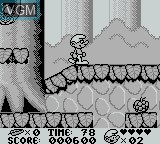 In-game screen of the game Smurfs, The on Nintendo Game Boy