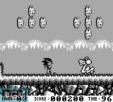 In-game screen of the game Sonic 6 on Nintendo Game Boy