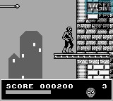 In-game screen of the game Spider-Man / X-Men - Arcade's Revenge on Nintendo Game Boy