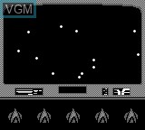 In-game screen of the game Star Trek - The Next Generation on Nintendo Game Boy