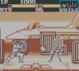 In-game screen of the game Street Fighter II on Nintendo Game Boy