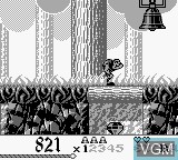 In-game screen of the game Super Hunchback on Nintendo Game Boy
