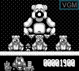 In-game screen of the game Super James Pond on Nintendo Game Boy